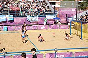 Deutsch: Beachhandball bei den Olympischen Jugendspielen 2018; Tag 3, 9. Oktober 2018; Mädchen, Vorrunde, Gruppe A - Chinese Taipei (Taiwan)-Mauritius 2:0 English: Beach handball at the 2018 Summer Youth Olympics at 9 October 2018 – Girls Preliminary Round Group A‎ – Chinese Taipei-Mauritius 2:0