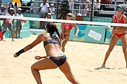 Deutsch: Beachvolleyball bei den Olympischen Jugendspielen 2018; Tag 11, 17. Oktober 2018; Mädchen, Finale – Italien (Claudia Scampoli & Nicol Bertozzi)- Russland (Maria Woronina & Maria Botscharow) 0:2 (19–21/19–21) English: Beach volleyball at the 2018 Summer Youth Olympics at 17 October 2018 – Girls Final – Italy (Claudia Scampoli & Nicol Bertozzi) - Russia (Maria Voronina & Maria Bocharova) 0:2 (19–21/19–21)