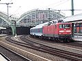 An InterRegio-Train heading Amsterdam in Berlin Ostbahnhof waiting for departure