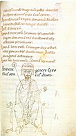 Bild Heinrichs I. in der anonymen Kaiserchronik für Kaiser Heinrich V., um 1112/14
