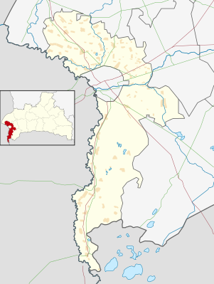 Mapa de localización del raión de Brest