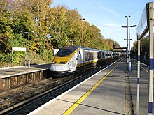 Between 1994 and 2007 the British Rail Class 373 could operate from 750 V DC Third rail, 25 kV AC Overhead line and 3 kV DC also through Overhead lines. The ability to run on third rail was made redundant with the moving of Eurostar services to St Pancras railway station in November 2007. Bromley South Eurostar.jpg