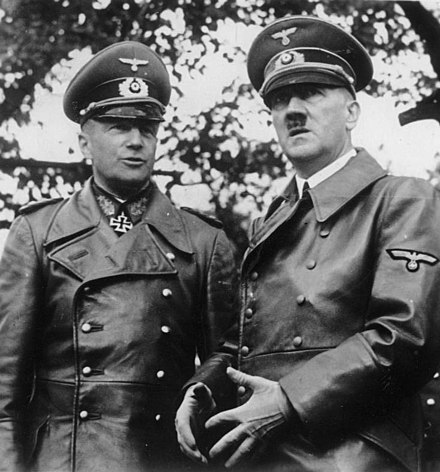 German Führer Adolf Hitler along with General Walther von Brauchitsch, during the victory parade in Warsaw after the defeat of Poland, October 1939