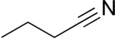 Strukturní vzorec butyronitrilu