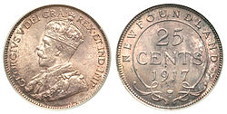 Canada Newfoundland George V 25 Cents 1917C.jpg