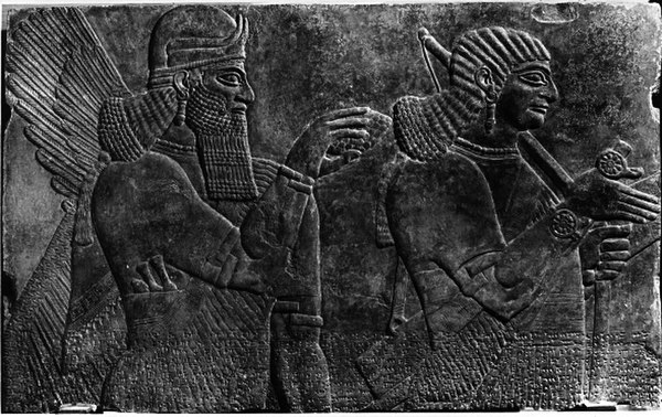 Assyrian relief rediscovered at Canford School.