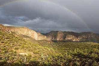 Canyon Lake and rainbow Canyon Lake Rainbow.jpg