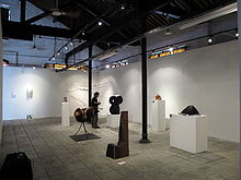 Exhibition inside the village Cattle Depot Artist Village Building Interior.jpg