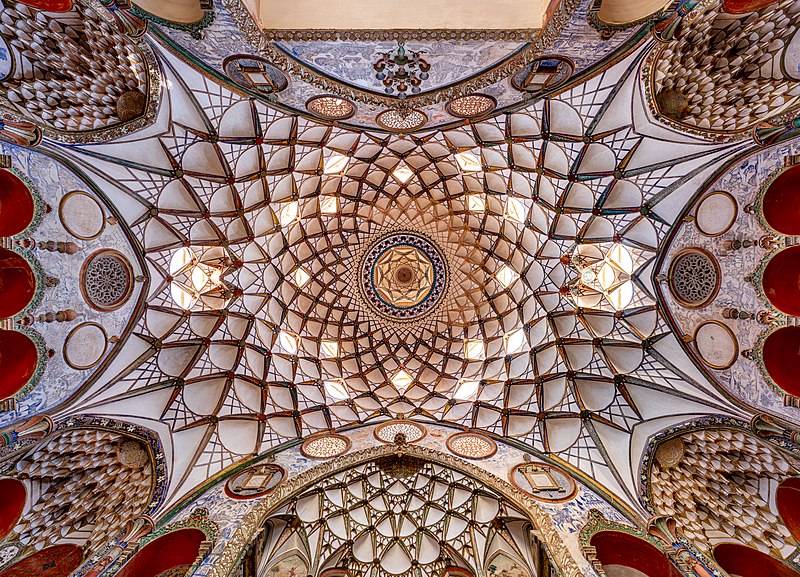 File:Ceiling of Borujerdi House, Kashan, Iran.jpg