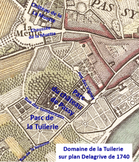 Château de la Tuilerie en 1740.