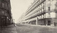 Die von Haussmann neu bebauten Grands Boulevards, hier Rue de Rome, ca. 1853–70 (Quelle: Wikimedia)