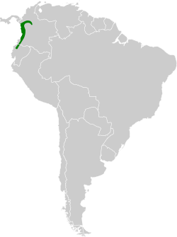 Distribución geográfica de la tangara rojiblanca.