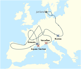 <span class="mw-page-title-main">Cimbrian War</span> Conflict between Rome and Germanic & Celtic tribes (113–101 BCE)