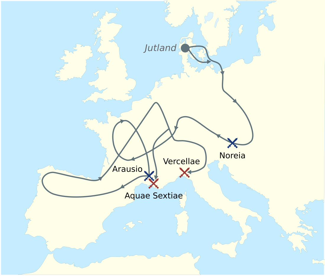 File:Cimbrians and Teutons invasions.svg