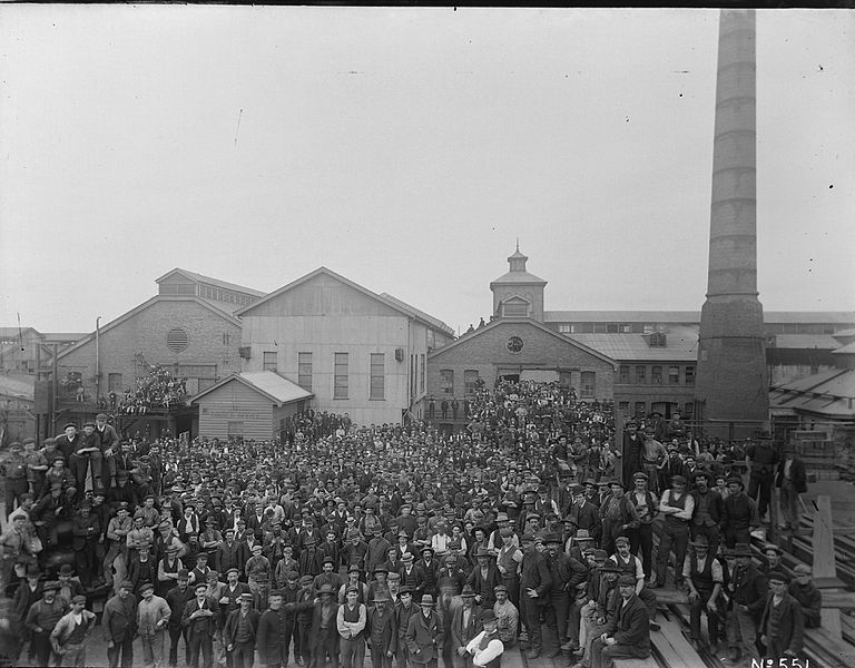 File:Clyde workforce assembled in yard (5570739552).jpg