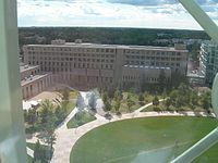 College West viewed from the South Residence, across the Barber Academic Green College West.jpg