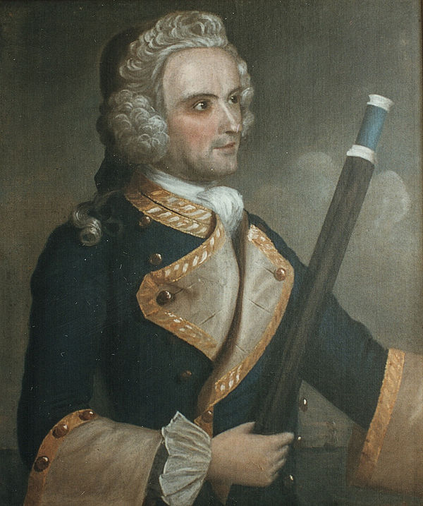 Portrait of Commodore Charles Knowles when Governor of Louisburg, hangs in Portsmouth Athenæum