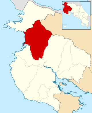Localização do cantão de Liberia na província de Guanacaste.
