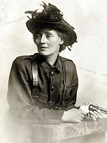 Constance Markievicz was the first woman elected to the House of Commons and also to the Dail Eireann, but as an Irish nationalist she did not take her seat at Westminster. Countess Constance Markiewicz-1.1.2 (cropped).jpg
