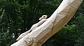 English: A sculpture beside Mornington Road car park, Cowes, Isle of Wight. This is at the top of Mornington Road, by the bottom of the Zig Zag. The sculpture was relatively new at the time.