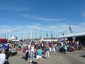 Cowes Yacht Haven, Cowes, Isle of Wight seen during Cowes Week on Tuesday of the event.