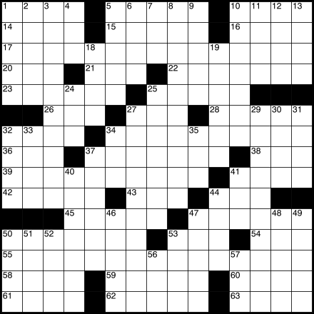 An American-style crossword grid layout