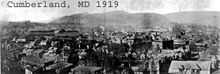 (1919) Cumberland, Maryland Cumberland md panoramic 1919.jpg