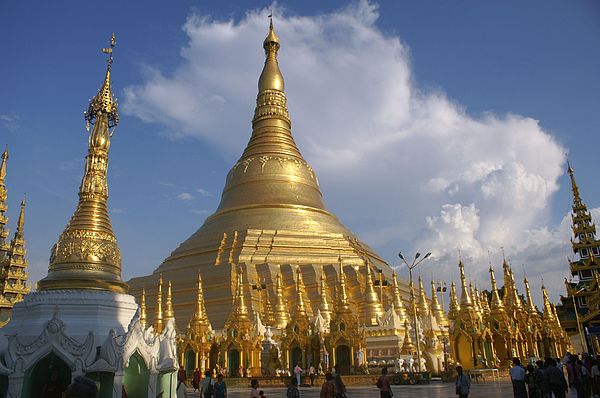 Shwedagon pagoda in Dagon (now Yangon)