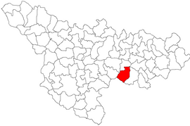 Расположение в уезде Тимиш