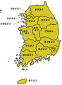 Diocese map, labeled in Korean