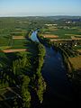 River Dordogne in France sky view