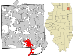 DuPage County Illinois incorporated and unincorporated areas Woodridge highlighted.svg