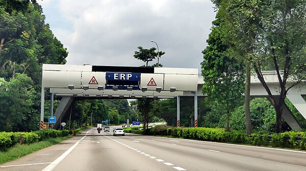 ERP gantry along the Bukit Timah Expressway.