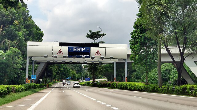 ERP gantry along the Bukit Timah Expressway.