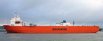 Dutch barge carrier MV Explorer of Dockwise Shipping spotted April 2009 in Bremerhaven, Germany. Explorer hg.jpg