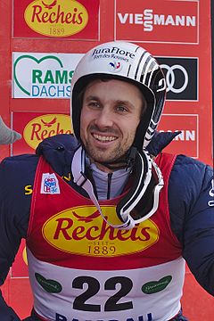 Maxime Laheurte at the World Cup in Ramsau in December 2016