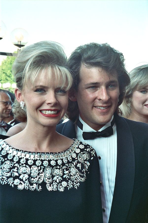 Ford with her former husband Robert Nottingham at 1990 Emmy Awards