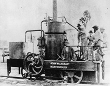 "Mary Ann", the first steam locomotive built in Queensland, built by John Walker & Co, circa 1875 First steam locomotive built in Queensland the Mary Ann, ca. 1875.tiff