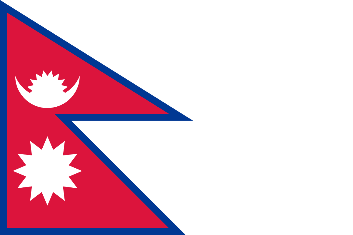 Với sắc đỏ tươi sáng trên nền trắng tinh khiết, Cờ Nepal trông cực kỳ rực rỡ và đầy nghị lực. Hãy để đôi mắt của bạn chiêm ngưỡng sự mạnh mẽ và sự đoàn kết của quốc gia Nepal.
