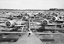 Nach Kriegsende 1945 wurden hier Maschinen der Luftwaffe gesammelt.