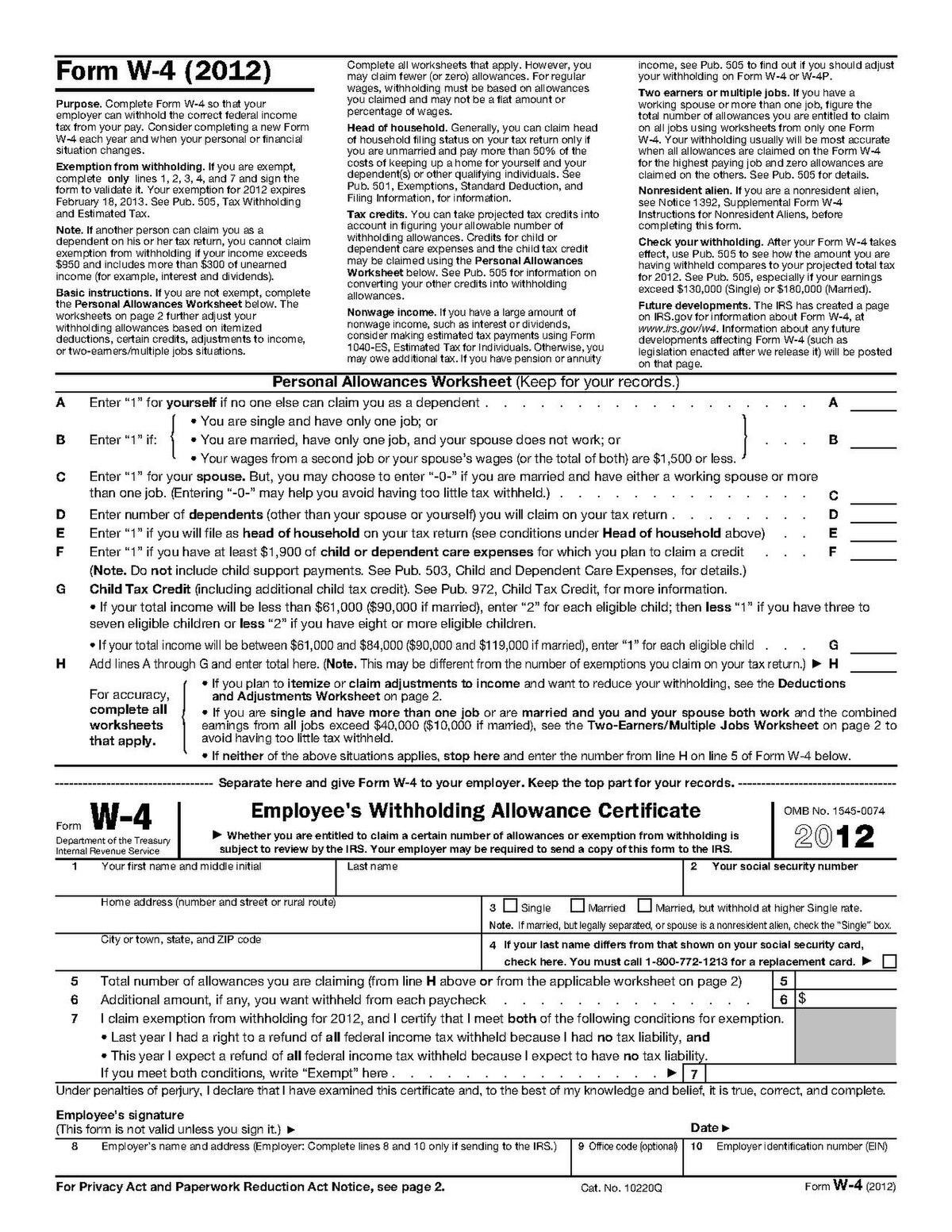 employee tax form