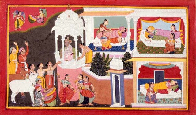 The birth of the four sons of Dasharatha.