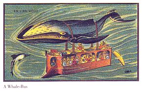 «Китовый автобус». Французская карточка 1899 года
