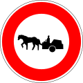 Accès interdit aux véhicules à traction animale