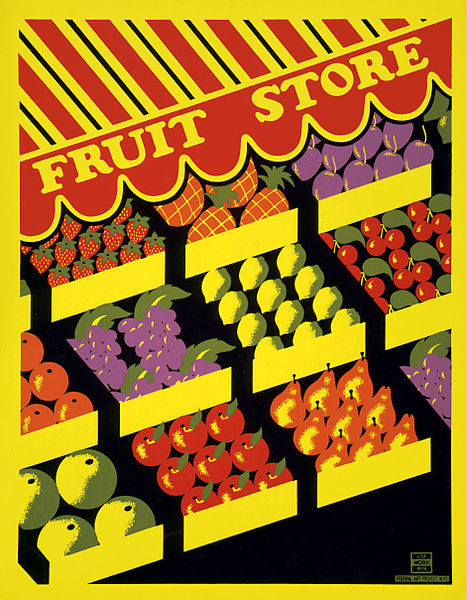 File:Fruit store, WPA poster, ca. 1938.jpg