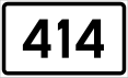 County Road 414 щит