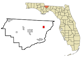 Gadsden County Florida Incorporated and Unincorporated areas Havana Highlighted.svg