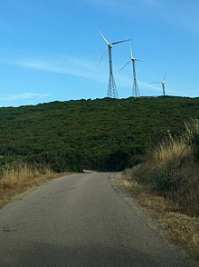 Weergave van windturbines.