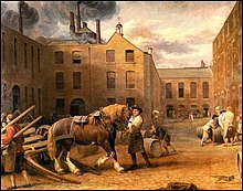 The Whitbread brewery in London at the time of the engine's use. George Garrard, Whitbread Brewery in Chiswell Street (1792).jpg