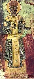 Sv. David Gruzijski, srednjovjekovna freska